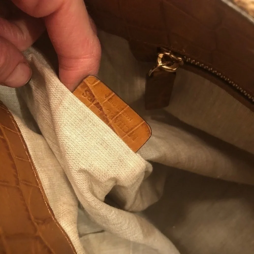 Michael kors collection embossed leather tote bag
